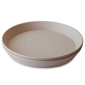 Mushie Dinner Plate - Round - Vanilla