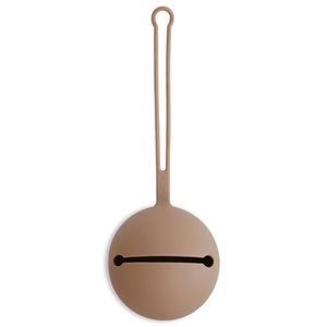 Mushie Pacifier Case Pale Taupe