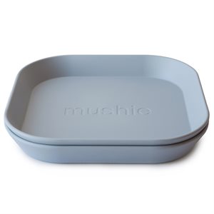 Mushie Dinner Plate Square Cloud