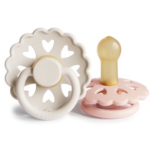 FRIGG Fairytale - Round Latex 2-Pack Pacifiers - The Ugly Duckling/The Little Match Girl - Size 2