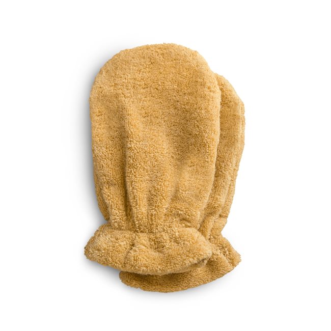Mushie Bath Mitt 2-pack - Fall Yellow