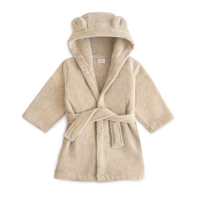 Mushie Bear Robe - Fog - age 2-4 Years