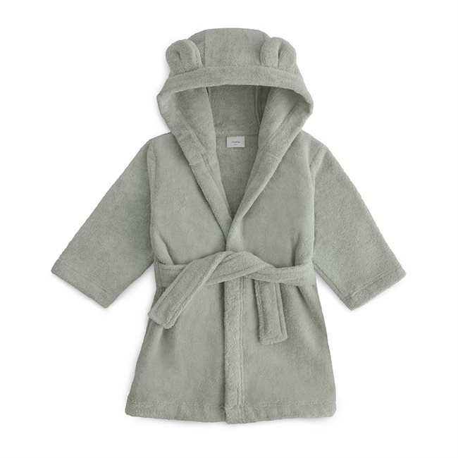 Mushie Bear Robe - Moss - age 4-6 Years