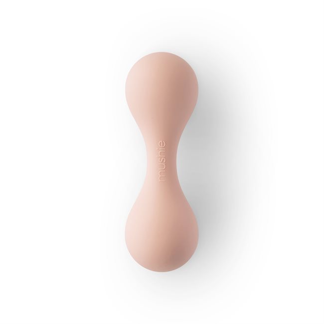 Mushie Silicone Baby Rattle Toy - Blush