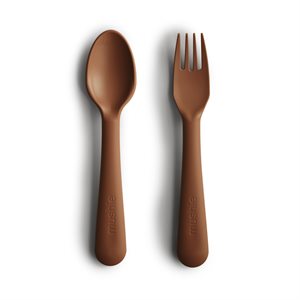 Mushie Fork & Spoon - Caramel