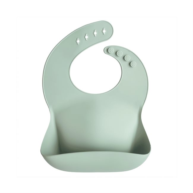 Mushie Silicone Bib - Cambridge Blue