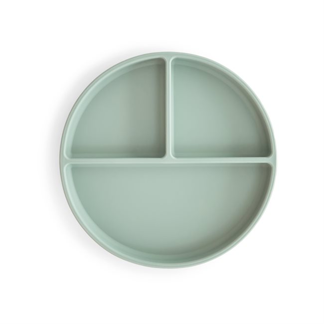 Mushie Silicone Suction Plate - Cambridge Blue