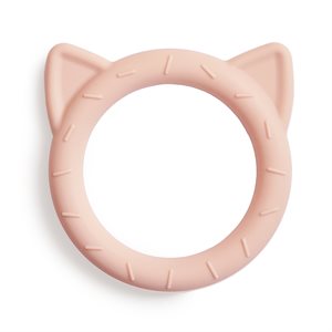Mushie Teether - Cat - Blush