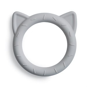 Mushie Teether - Cat - Stone