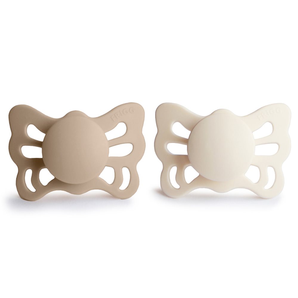 FRIGG Butterfly Anatomical Silicone 2-Pack Cream/Croissant- Size 1