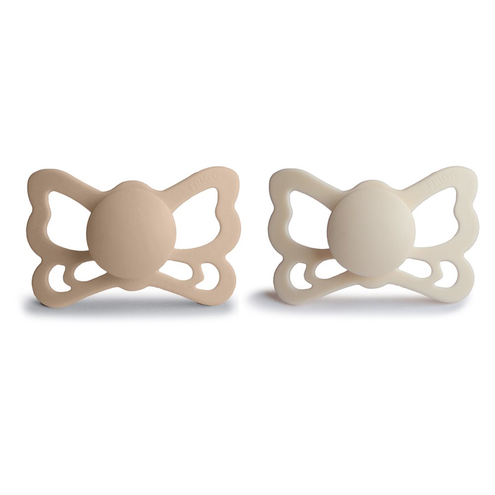 FRIGG Butterfly Anatomical Silicone 2-Pack Cream/Croissant- Size 2
