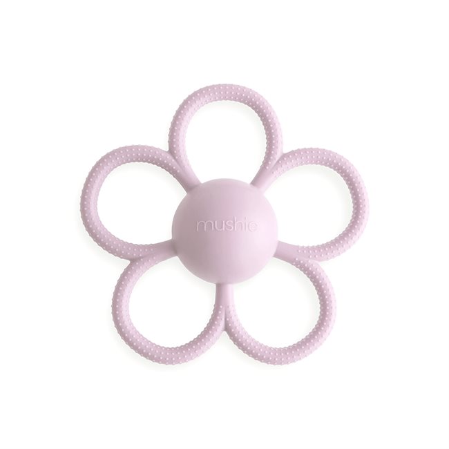 ​​Mushie Daisy Rattle Teether​ - Soft Lilac