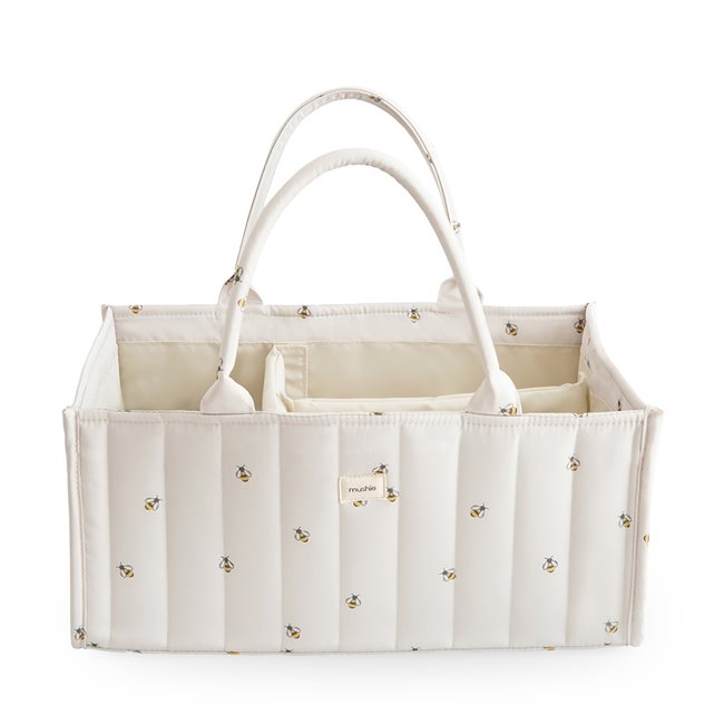 Mushie Diaper Caddy - Bees