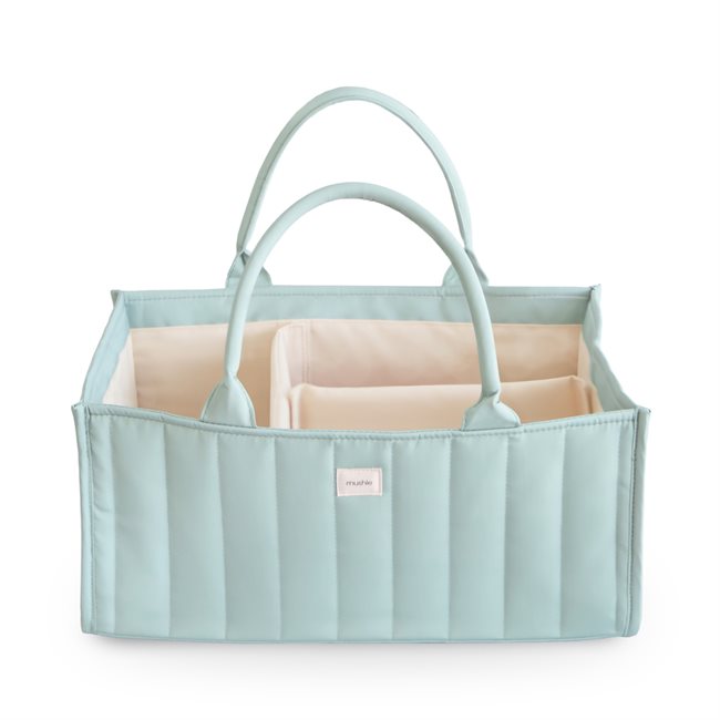 Mushie Diaper Caddy - Roman Green