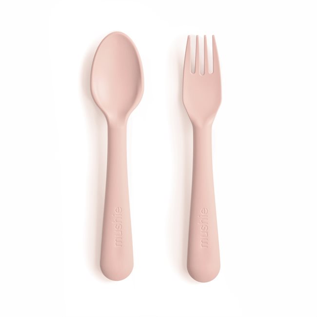 Mushie Fork & Spoon Set - Blush