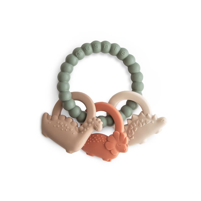 Mushie Teething Ring - Dinosaurs