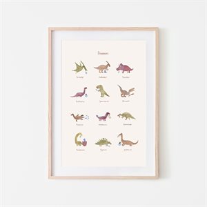 Mushie Poster - Large - Dinosaurs