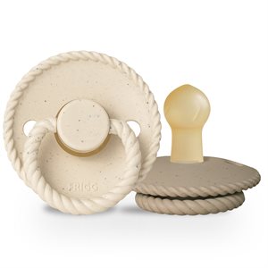 FRIGG Mini Mocha - Round Latex 2-Pack Pacifiers - Vanilla Cream/Cappuccino - Size 1