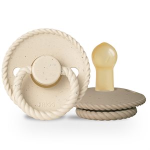 FRIGG Mini Mocha - Round Latex 2-Pack Pacifiers - Vanilla Cream/Cappuccino - Size 2