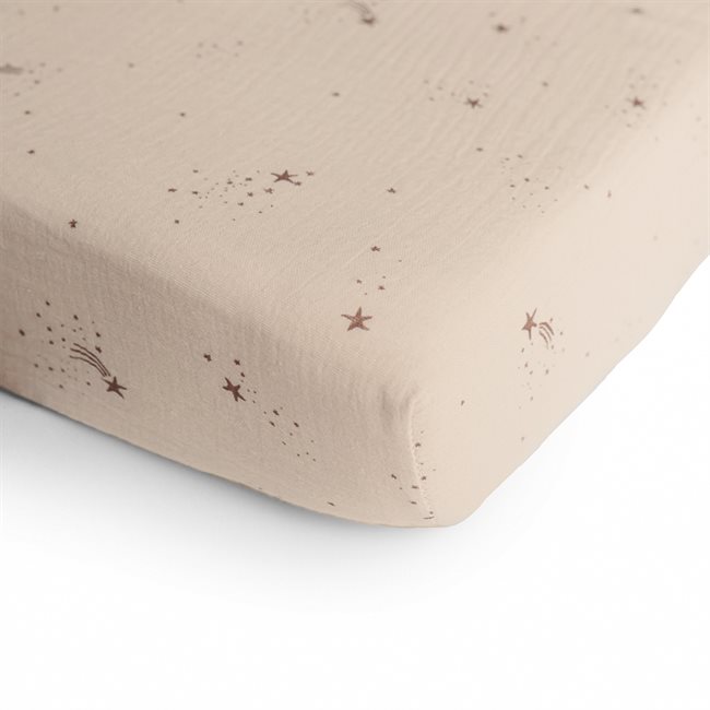 Mushie Crib Sheet - Medium - Falling Stars