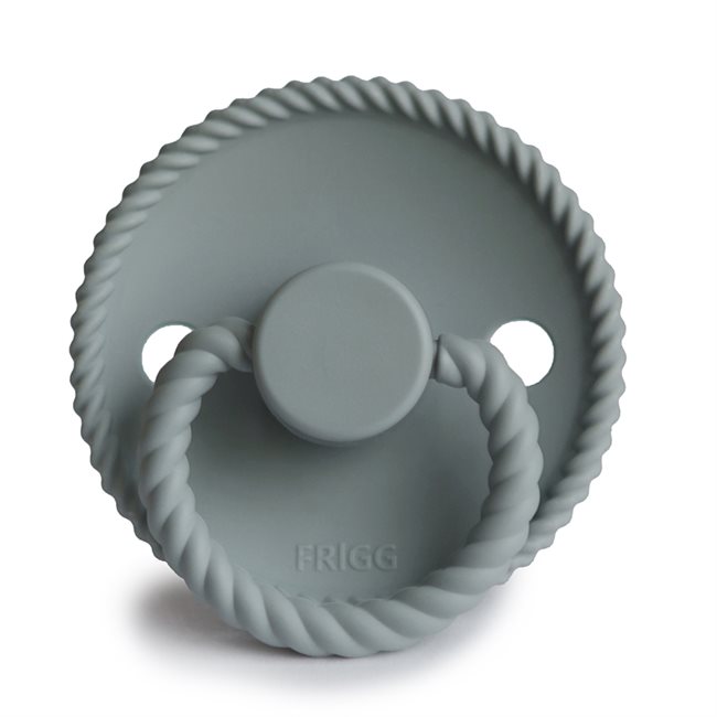FRIGG Rope - Round Silicone Pacifier - French gray - Size 1