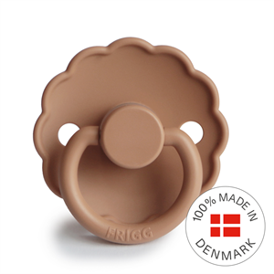FRIGG Daisy Silicone Baby Pacifier BPA-Free Baked Clay/Cream, 0-6 Months Made in Denmark 