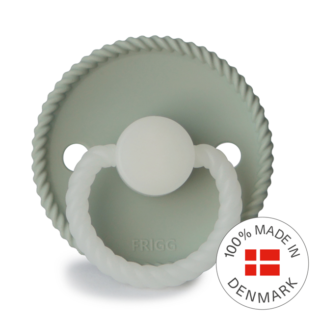 FRIGG Rope - Round Silicone Pacifier - Sage Night - Size 2