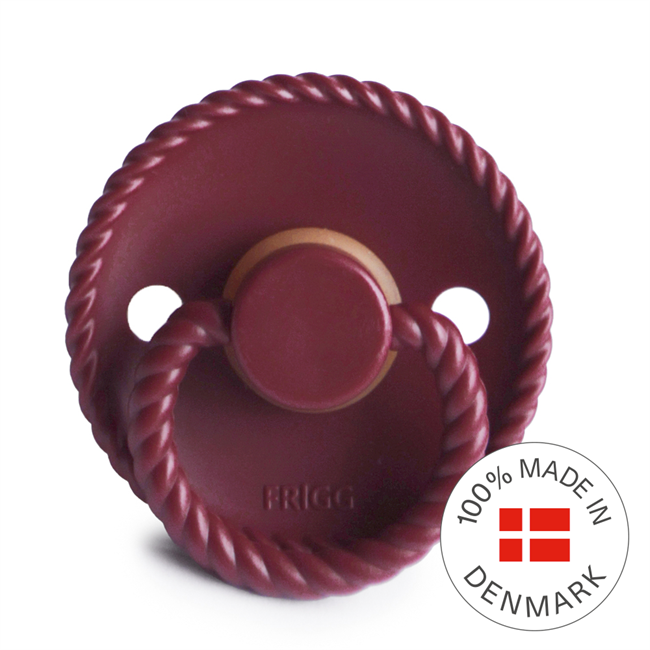 FRIGG Rope - Round Latex Pacifier - Sweet Cherry - Size 2