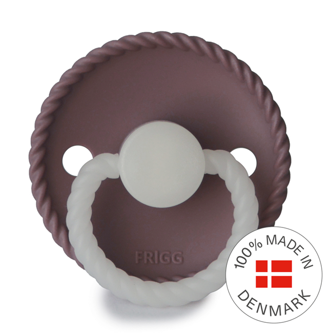 FRIGG Rope - Round Silicone Pacifier - Twilight Mauve Night - Size 1