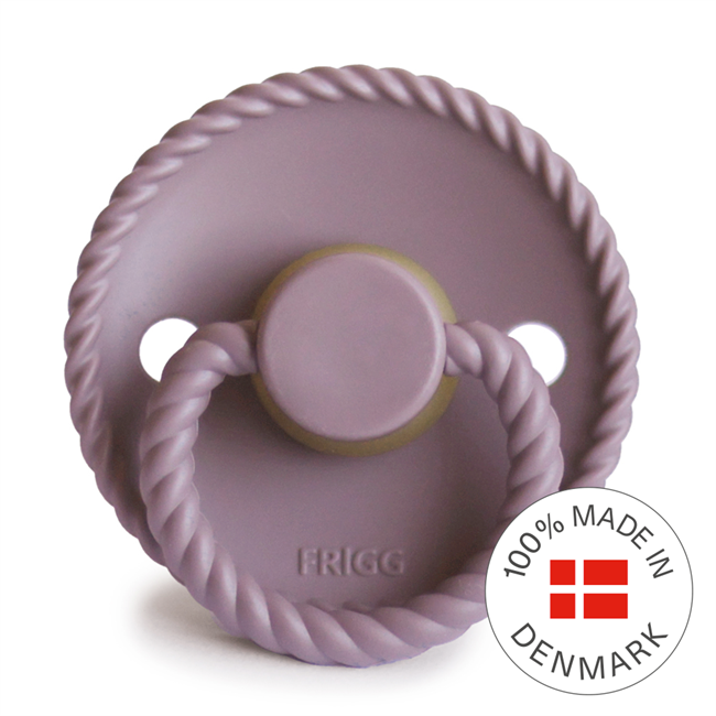 FRIGG Rope - Round Latex Pacifier - Twilight Mauve - Size 2