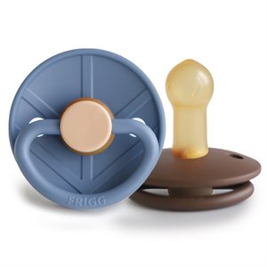 FRIGG Little Viking - Round Latex 2-Pack Pacifiers - Harald/Bjorn - Size 2