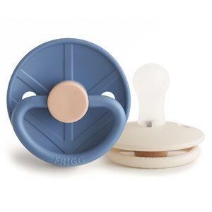 FRIGG Little Viking - Round Silicone 2-Pack Pacifiers - Harald/Sigrid - Size 1