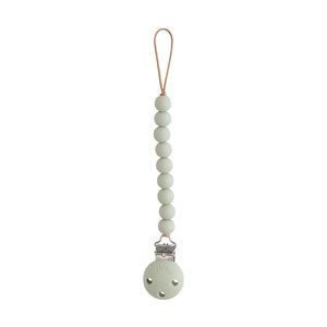 Mushie Silicone Pacifier Clip - Hera Sage