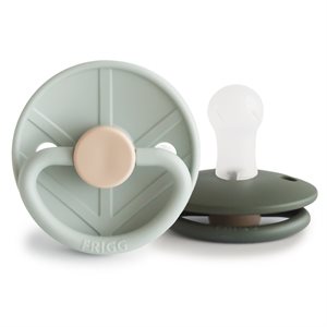 FRIGG Little Viking - Round Silicone 2-Pack Pacifiers - Holger/Ragnar - Size 1
