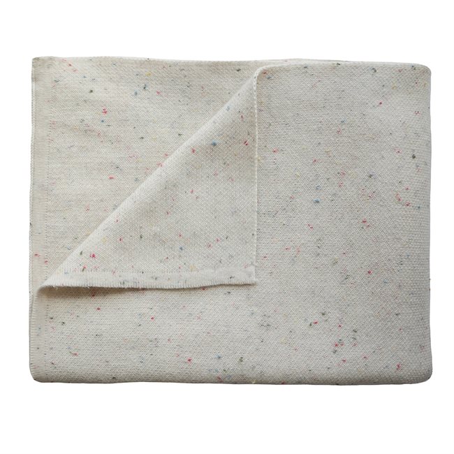 Mushie Knitted Baby Blanket - Confetti Ivory