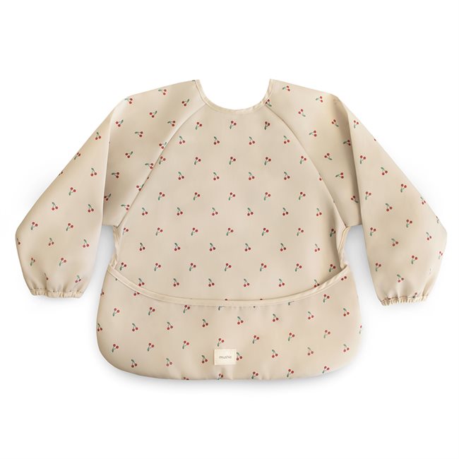 Mushie ​​Long Sleeve Bib​ - Cherries