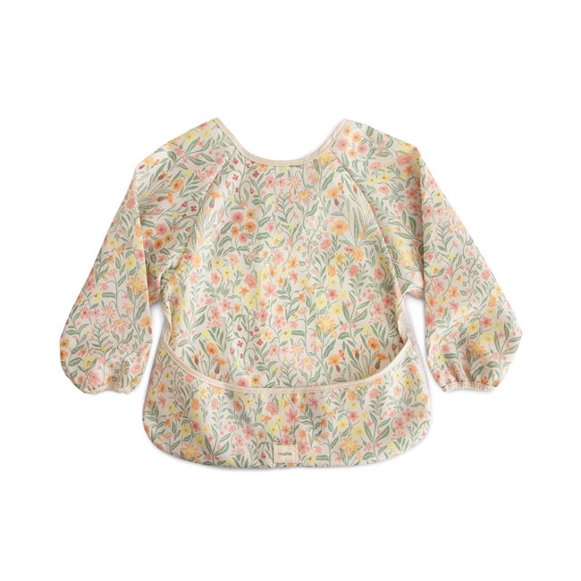 Mushie ​​Long Sleeve Bib​ - Pastel Blooms