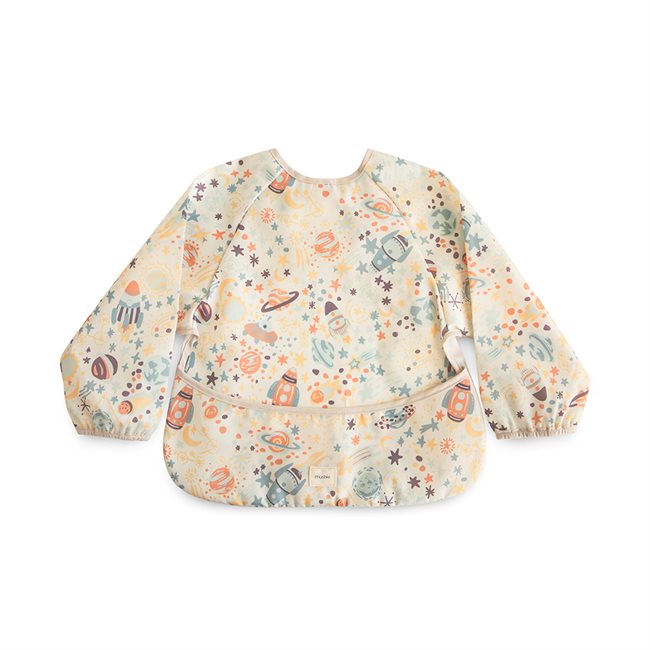 Mushie Long Sleeve Bib - Space
