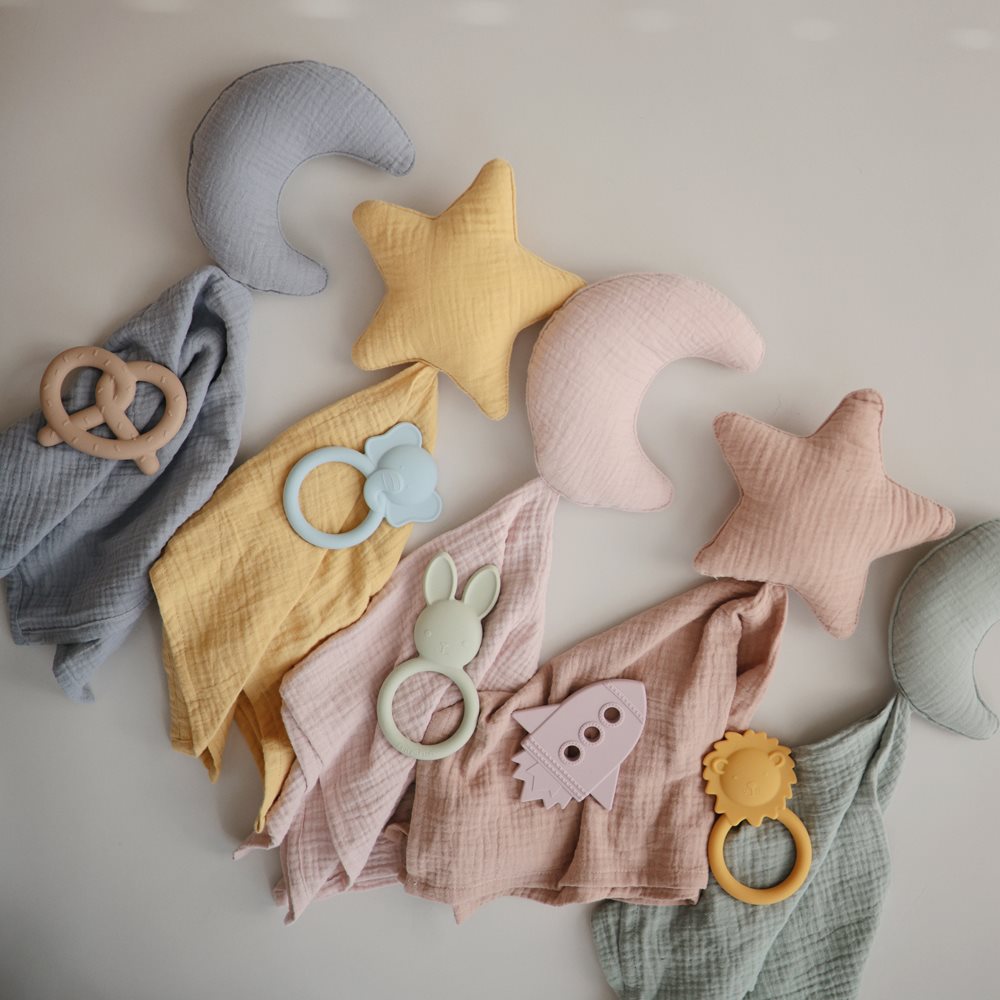 Provide soothing comfort for little ones with a teether from Mushie.