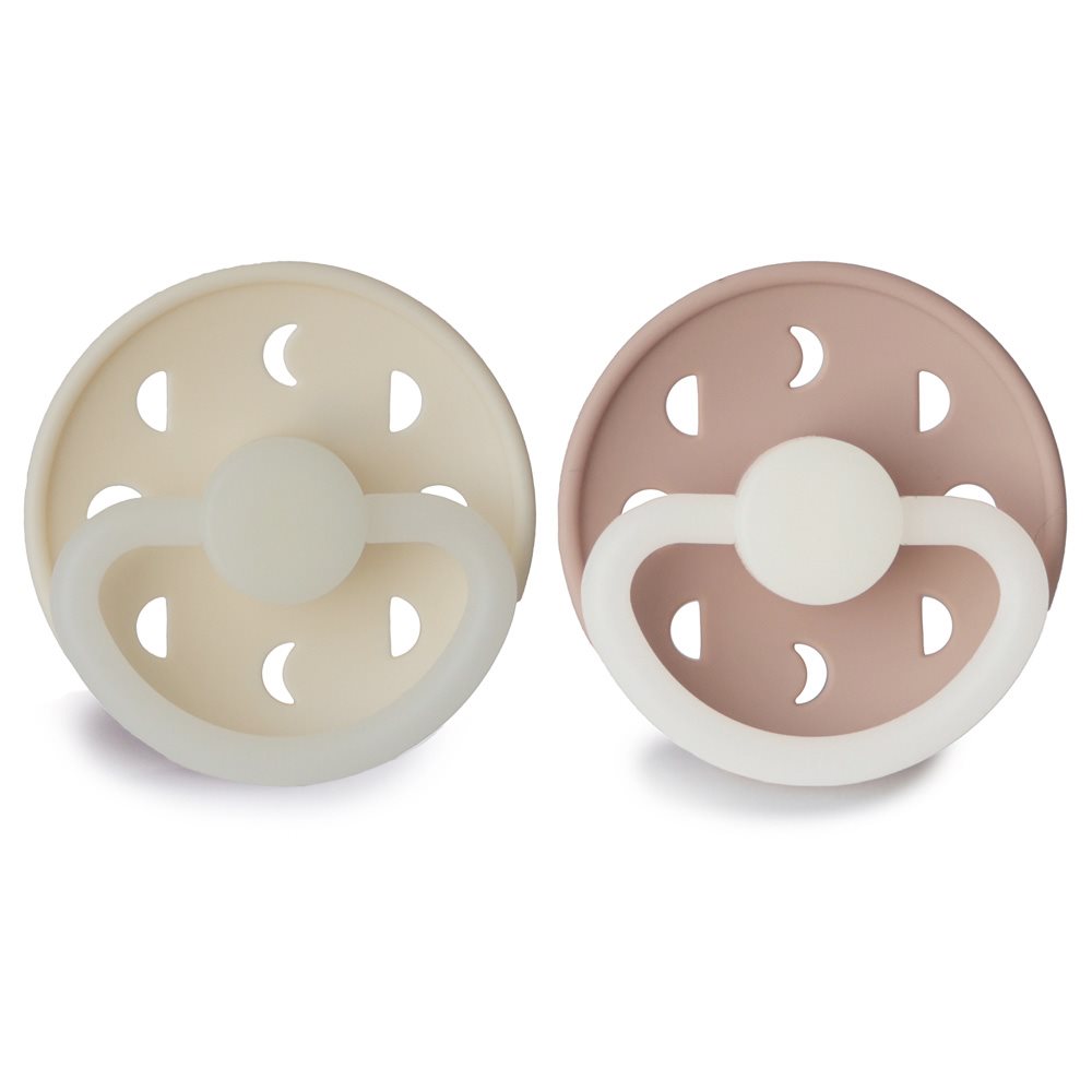 FRIGG Moon Phase Night Silicone 2-Pack Blush/Cream - Size 1