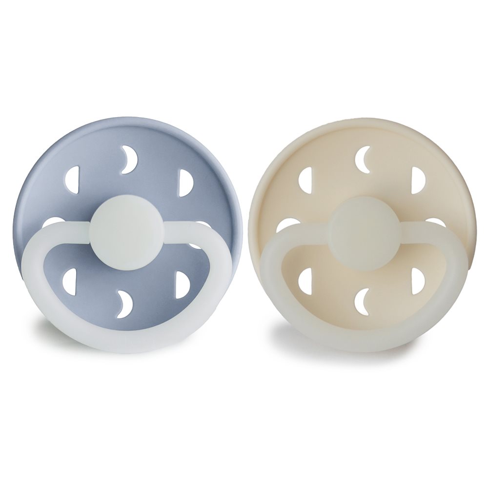 FRIGG Moon Phase Night Silicone 2-Pack Powder Blue/Cream - Size 1