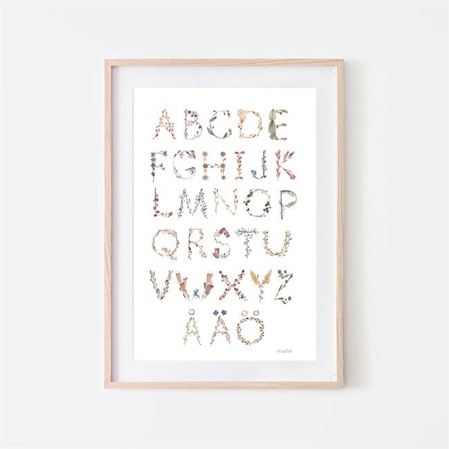 Mushie Poster - Medium - Alphabet Swedish