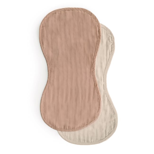 Mushie Burp Cloth - Natural/Fog