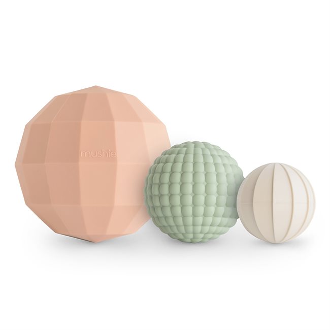 ​​Mushie Nesting Spheres Sensory Toy - Blush