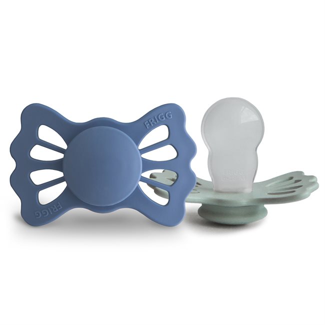 FRIGG Lucky - Symmetrical Silicone 2-Pack Pacifiers - Ocean View/Sage - Size 2