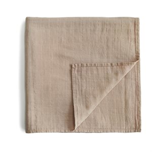 Mushie Swaddle Pale Taupe