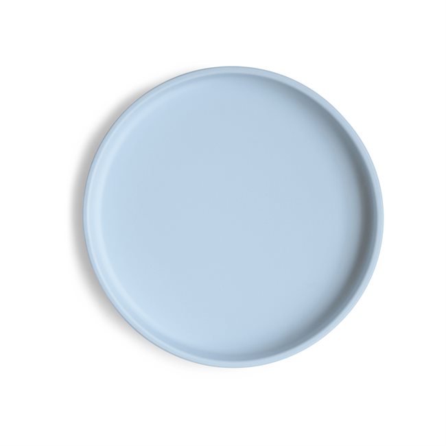 Mushie Classic Silicone Suction Plate - Powder Blue