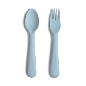 Mushie Fork & Spoon Powder Blue