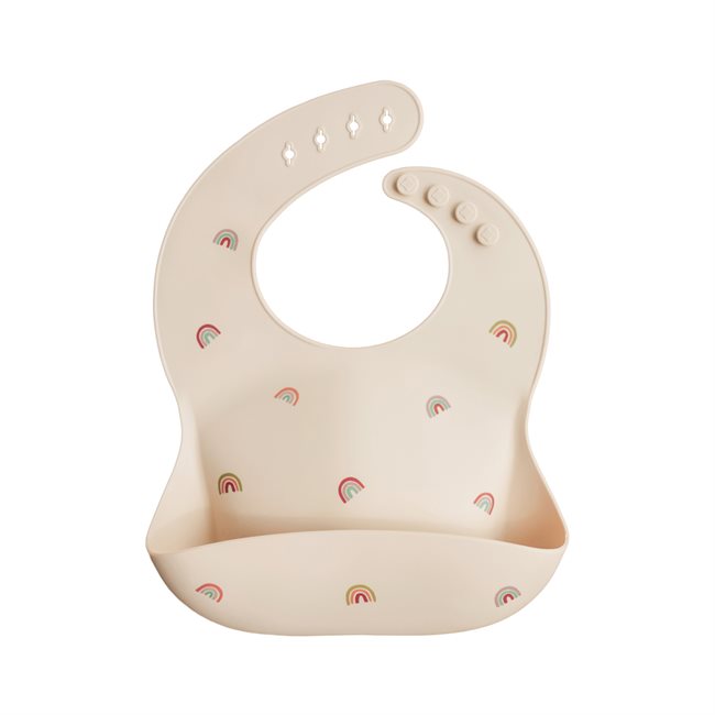 Mushie Silicone Bib - Rainbow