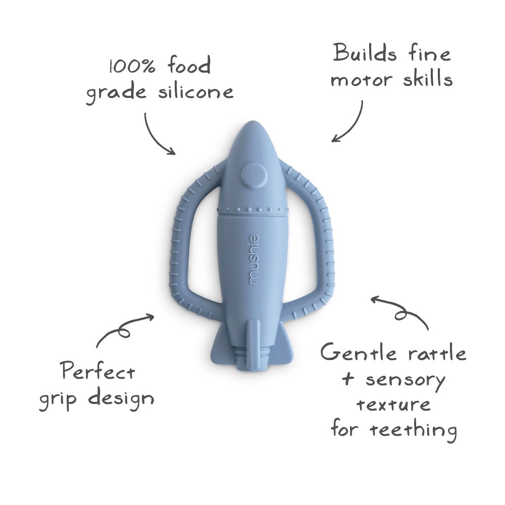 Rocket Rattle Teether Mushie Rocket Rattle Teether - Tradewinds